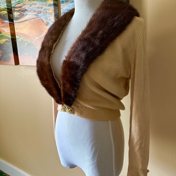 Bernard Altman cashmere/ 2 minks, sweater - Picture 4 of 12